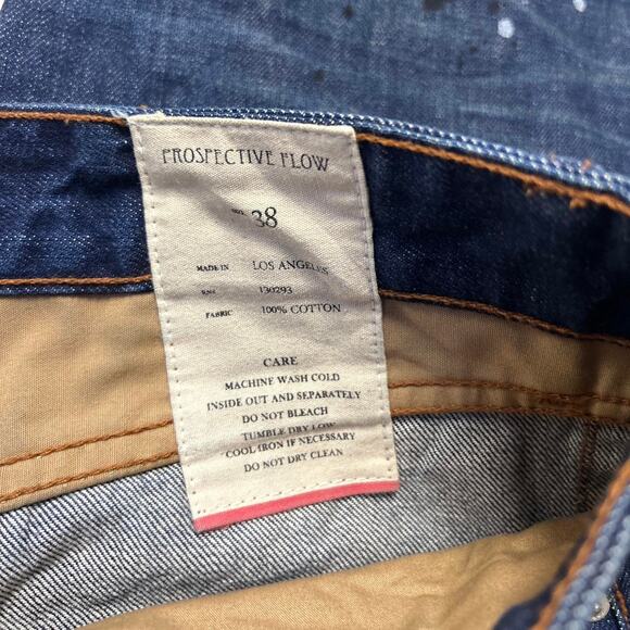 Prospective Flow Jeans USA Selvedge Button Fly Redlines Denim Pants 38x35 - Picture 5 of 5